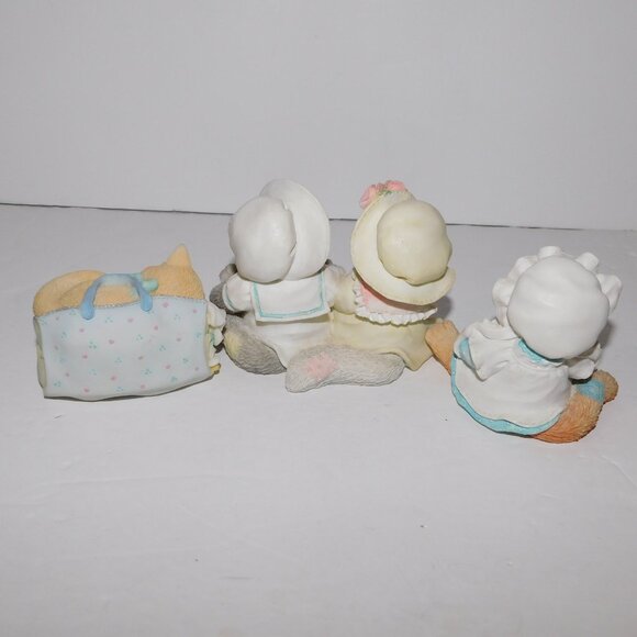 Set 3 VTG 90s Calico Kittens Pricilla Hillman Enesco Cat Figurines - Picture 5 of 11
